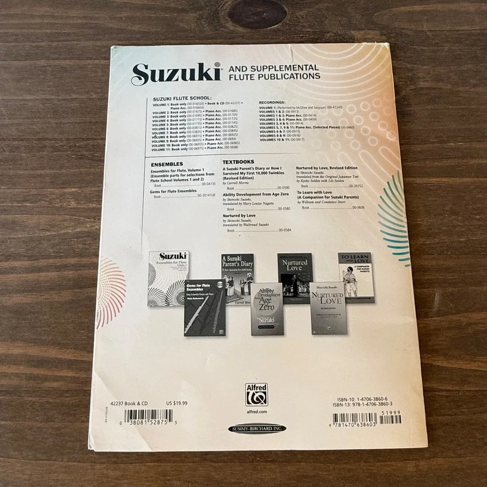 Suzuki Flute School Volume 1 Flute Part Book & CD International Edition‎